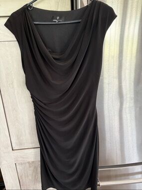 Ronni Nicole Black Draped Dress size 10P